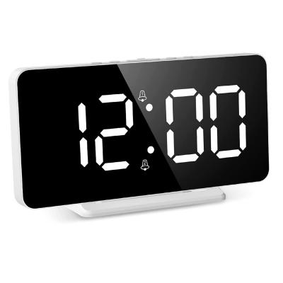 KH-CL026 LCD Mirror Clock with USB Charging