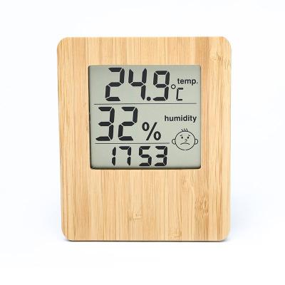 KH-TH091 Thermometer&Hygrometer Bamboo Clock